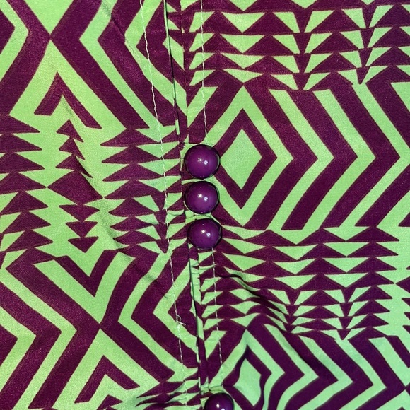 Bright Optical Illusion Chevron Strappy Aztec Tank - Picture 5 of 11